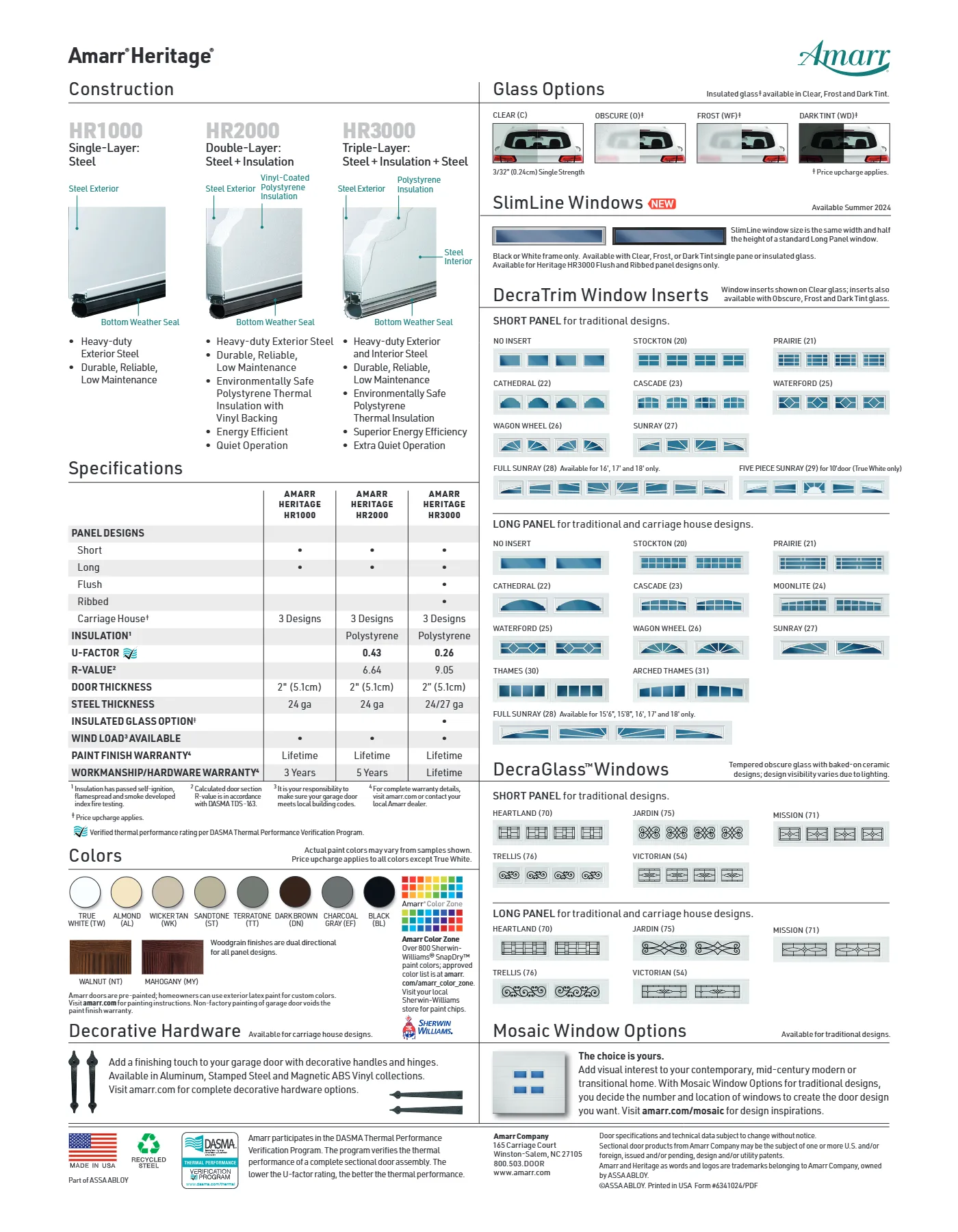 Amarr Heritage brochure — page 2